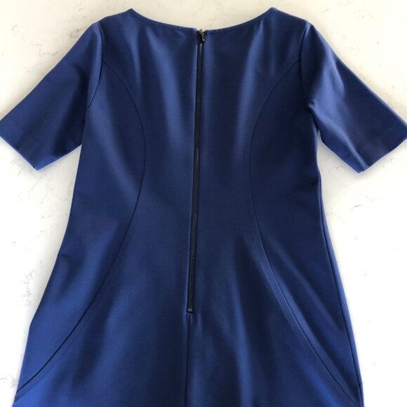 Brooks Brothers Elegant Jersey Boatneck Sheath Dress Cobalt Blue Sz 6 - Picture 5 of 14